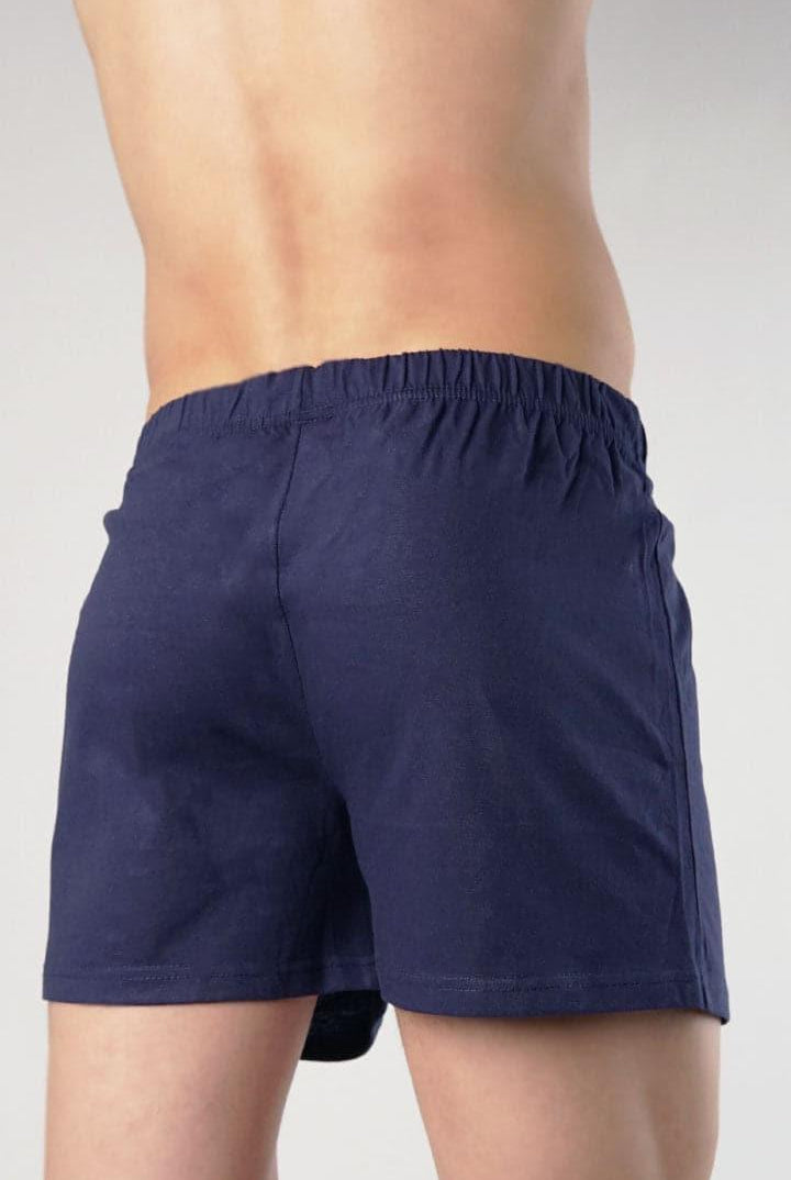 Navy Jersey Boxer Shorts-MENDEEZ-Boxers