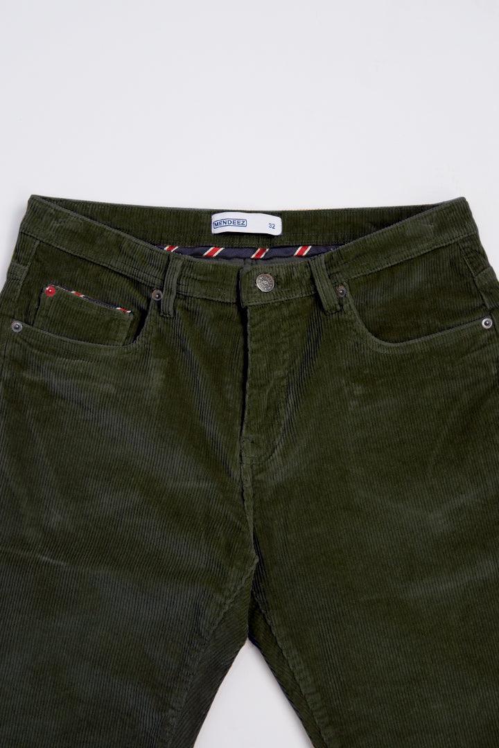 Forest Green Corduroy Pants - Mendeez PK
