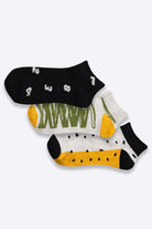 Canvas Ankle Socks - Pack of 3 - Mendeez