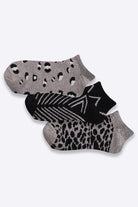Monochrome Ankle Socks - Pack of 3 - Mendeez