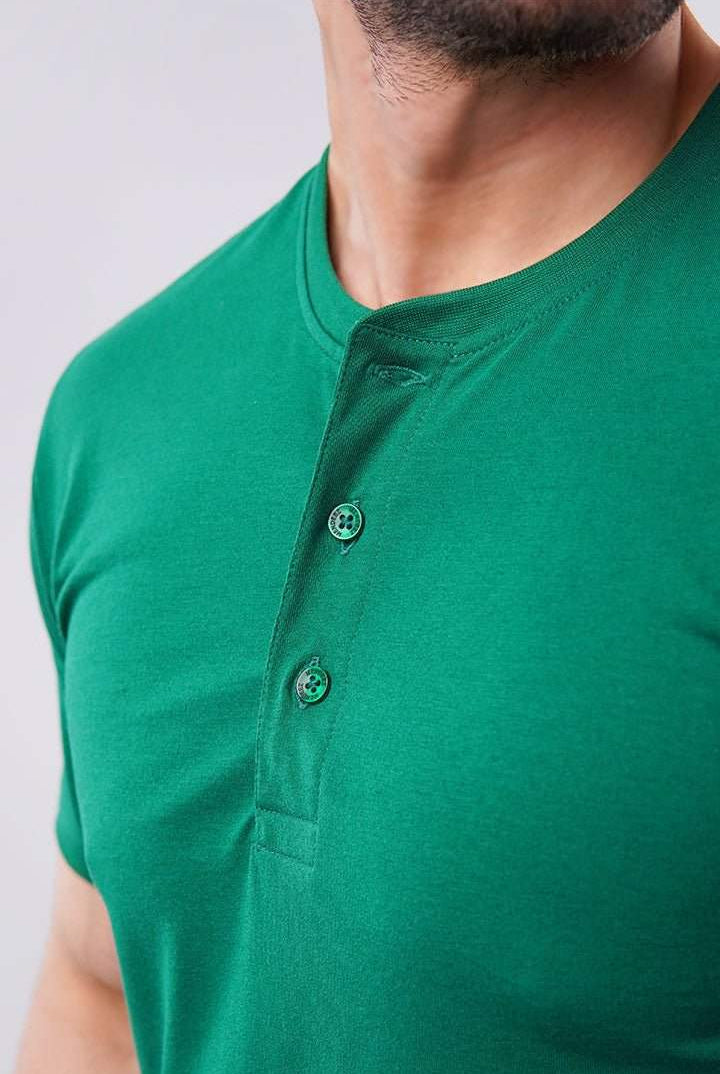Basic Henley - Oxford Green - Mendeez PK