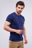 Basic Henley - Navy Blue - Mendeez PK