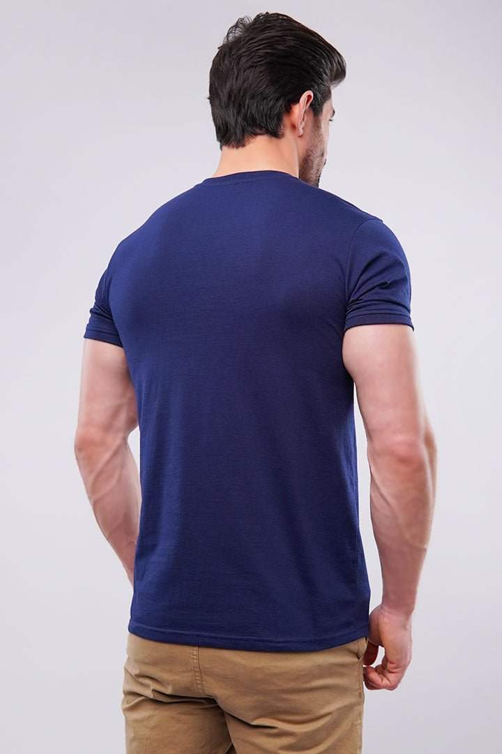 Basic Henley - Navy Blue - Mendeez PK