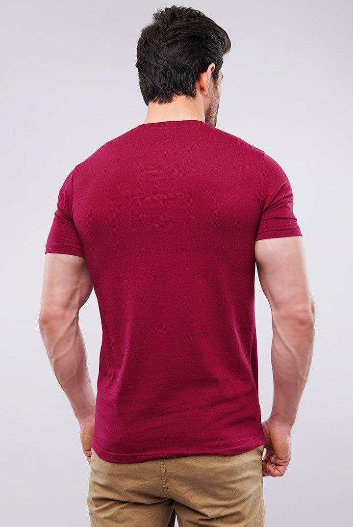 Basic V-Neck - Burgundy - Mendeez PK