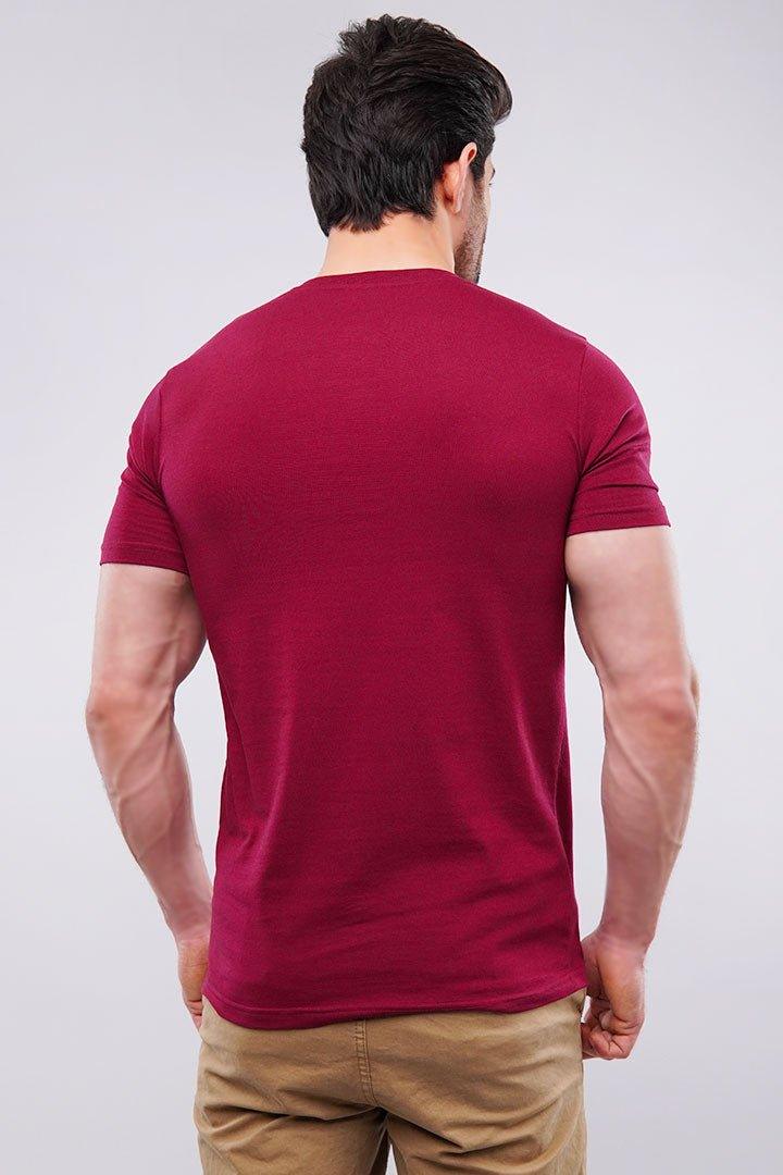 Basic V-Neck - Burgundy - Mendeez PK