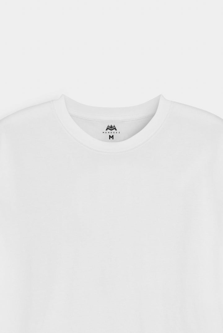 Printed Graphic Tee - White - Mendeez