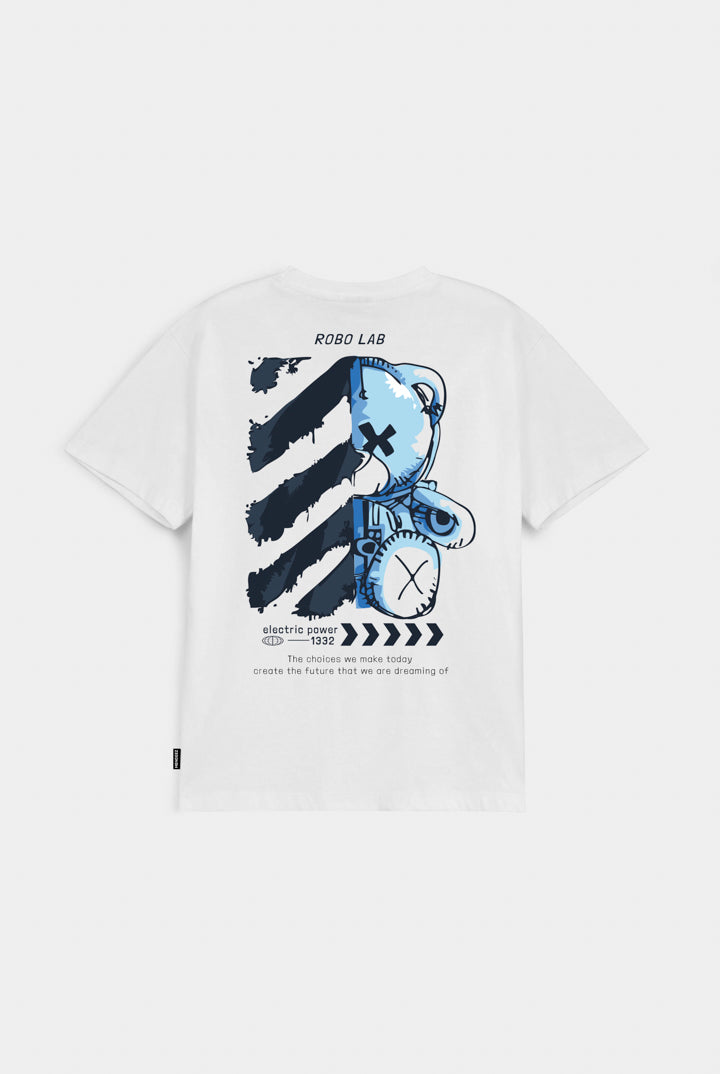Printed Graphic Tee - White - Mendeez