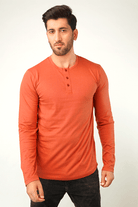 Red Ochre Full Sleeve Henley T-Shirt - Mendeez PK