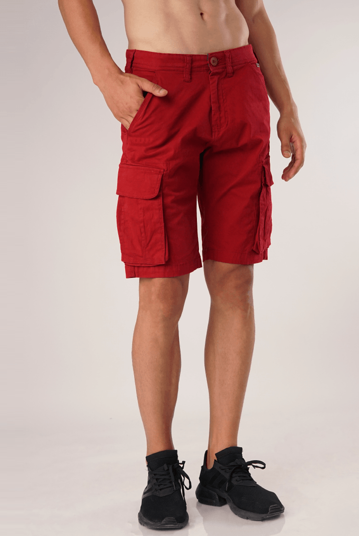 Cardinal Triple Stitched Cargo Shorts - Mendeez PK