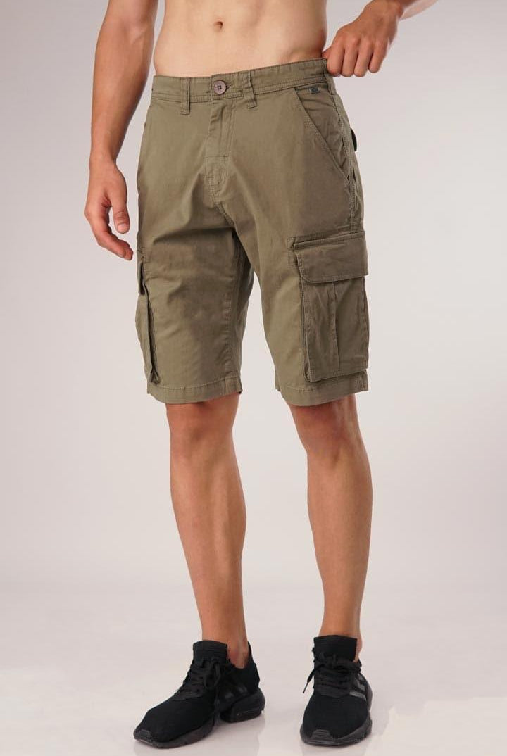 Carob Triple Stitched Cargo Shorts - Mendeez PK