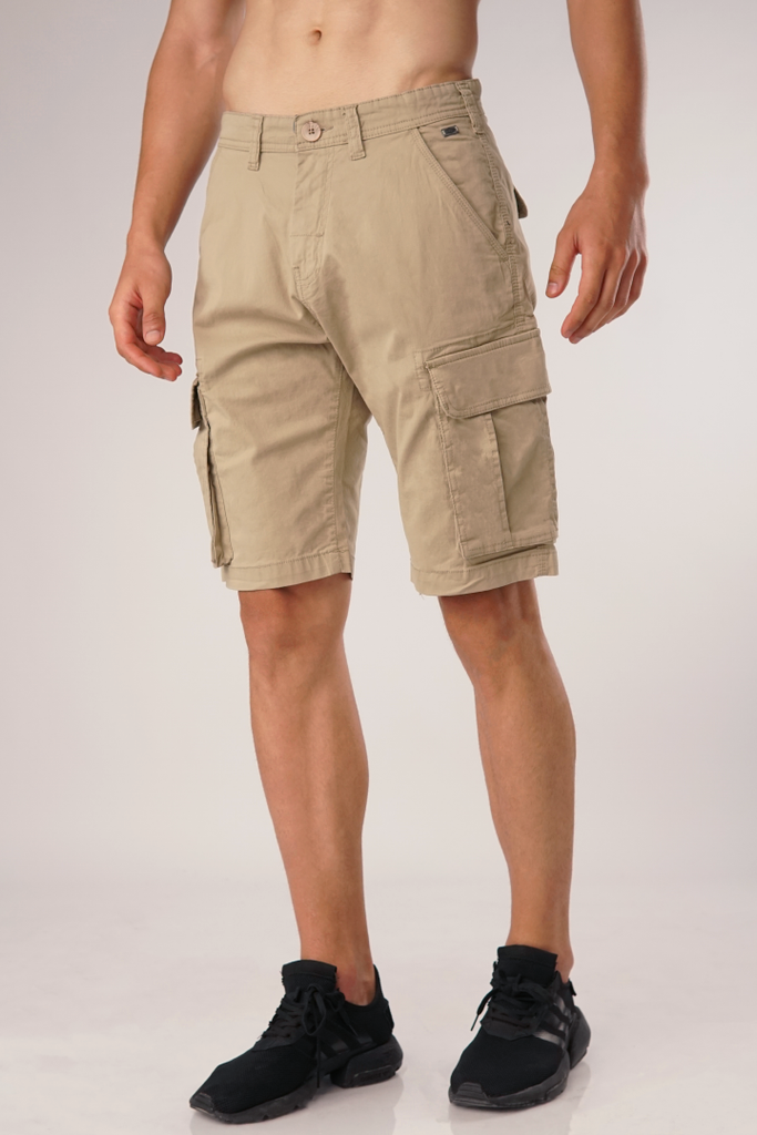 Latte Triple Stitched Cargo Shorts - Mendeez PK 