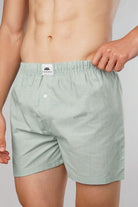 Pastel Green Woven Boxer Shorts - Mendeez PK