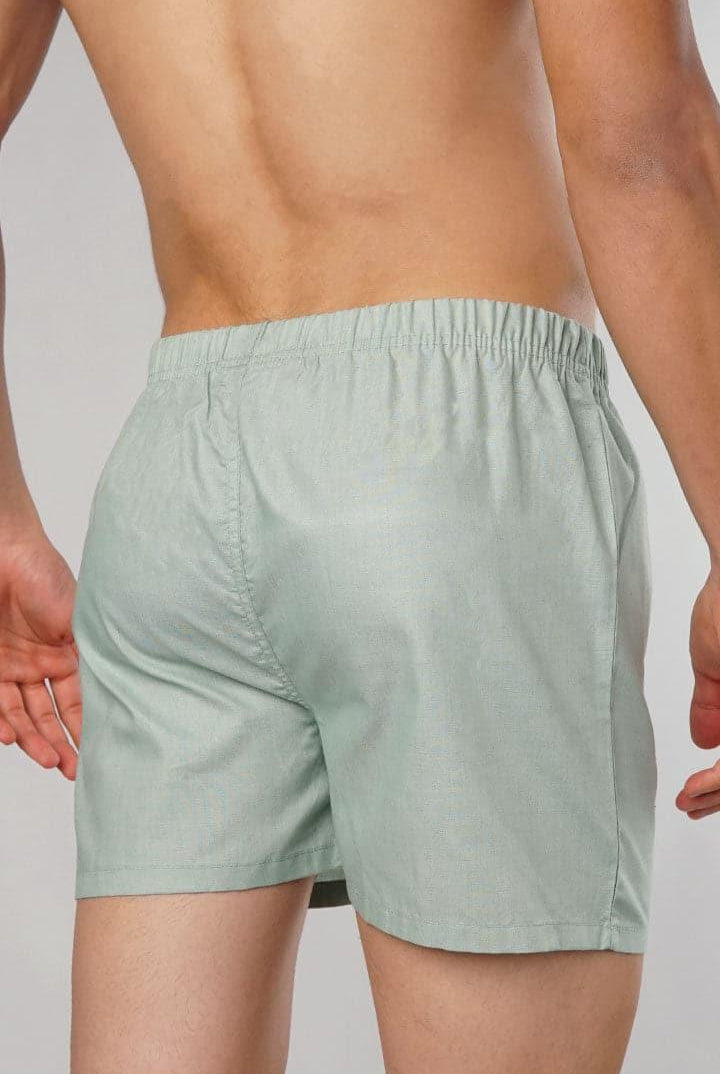 Pastel Green Woven Boxer Shorts - Mendeez PK