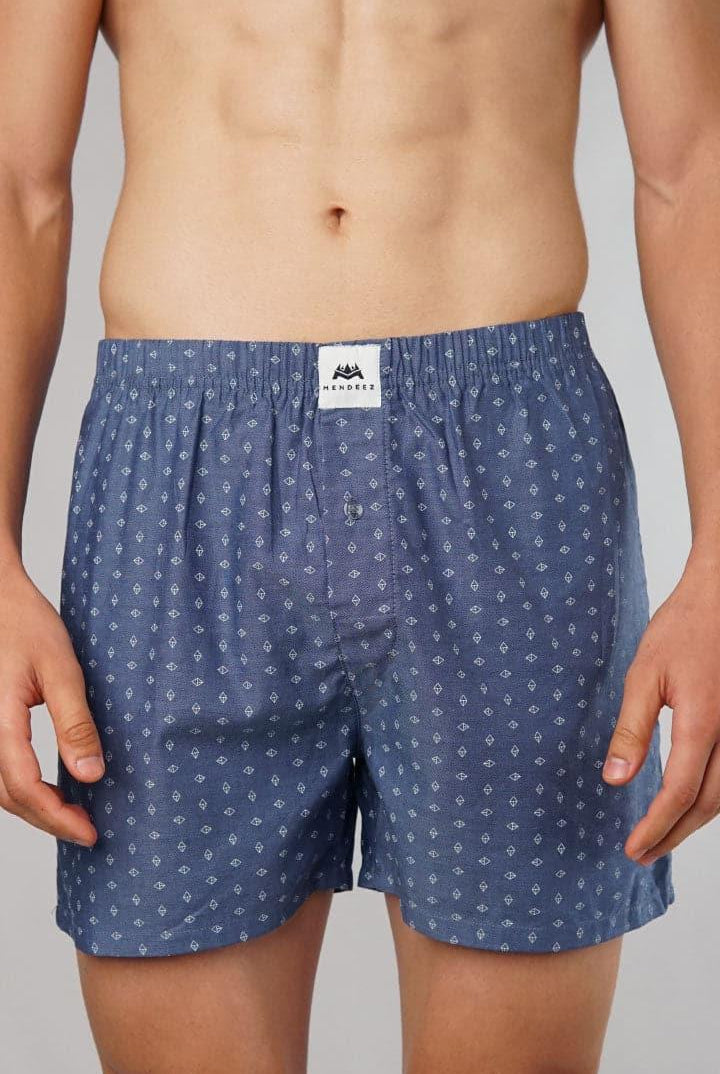 Crystal Pattern Woven Boxer Shorts - Mendeez PK