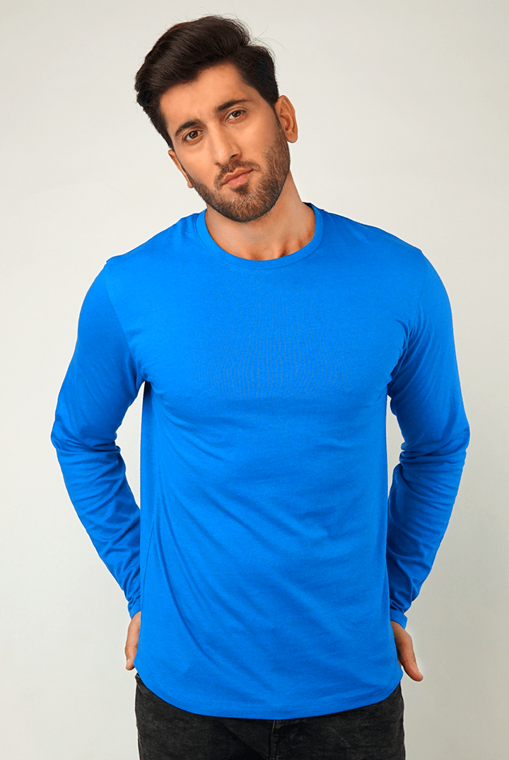 Royal Blue Full Sleeve T-Shirt - Mendeez PK