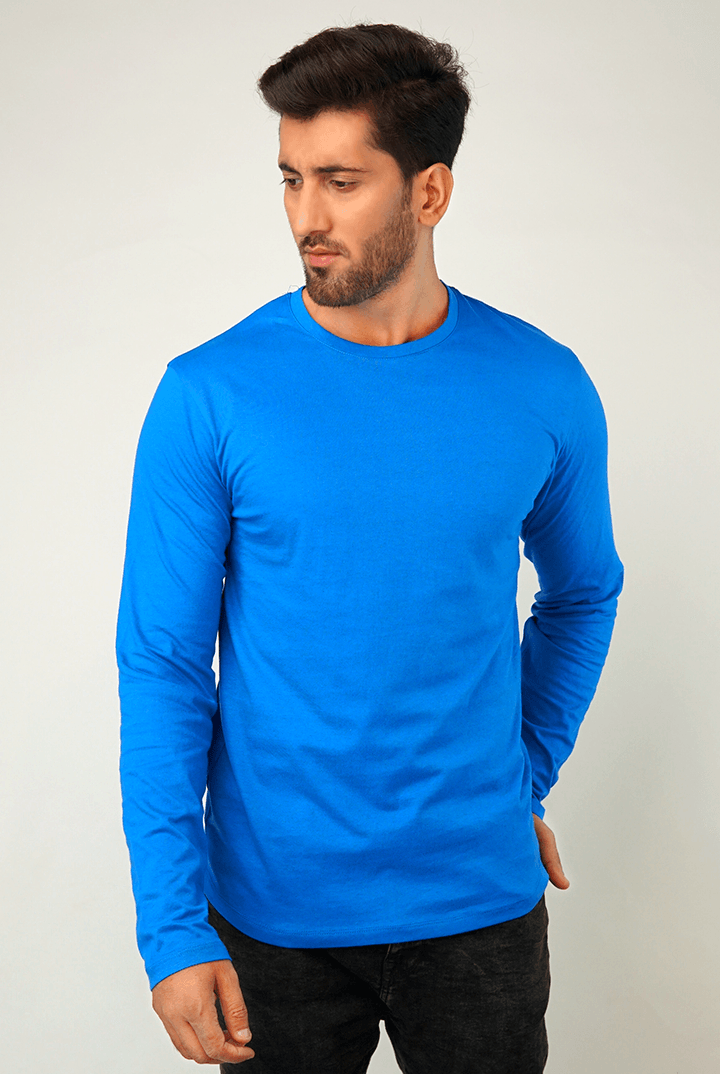 Royal Blue Full Sleeve T-Shirt - Mendeez PK