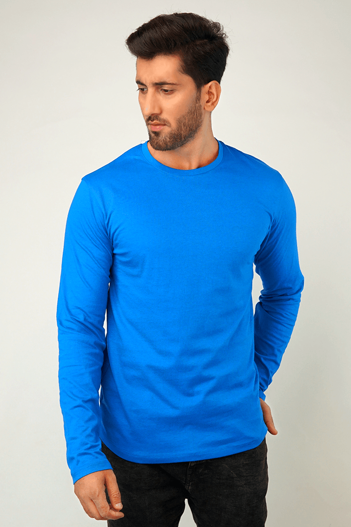Royal Blue Full Sleeve T-Shirt - Mendeez PK