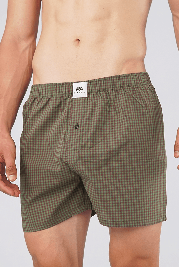 Gingham Woven Boxer Shorts - Mendeez PK