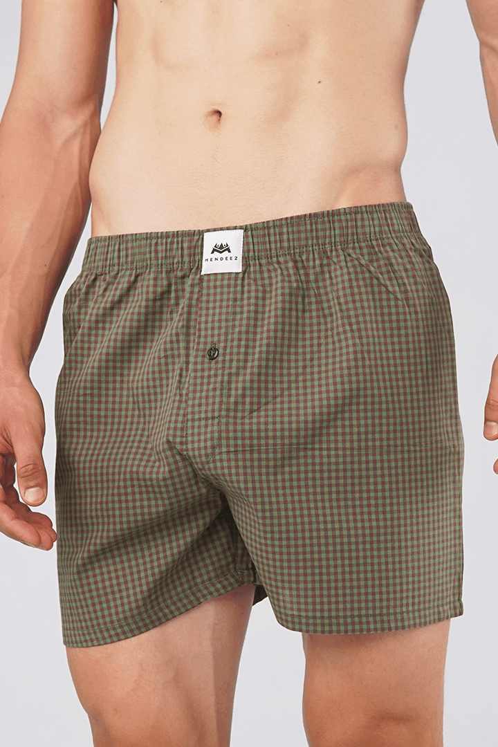 Gingham Woven Boxer Shorts - Mendeez PK