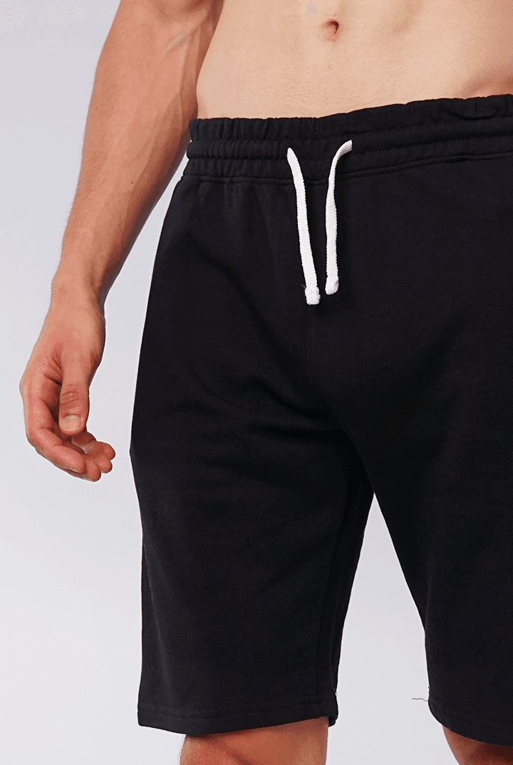 Pitch Black Terry Casual Shorts - Mendeez PK