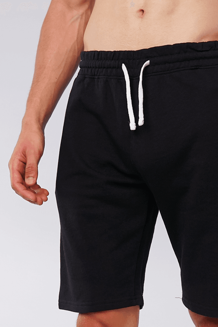 Pitch Black Terry Casual Shorts - Mendeez PK