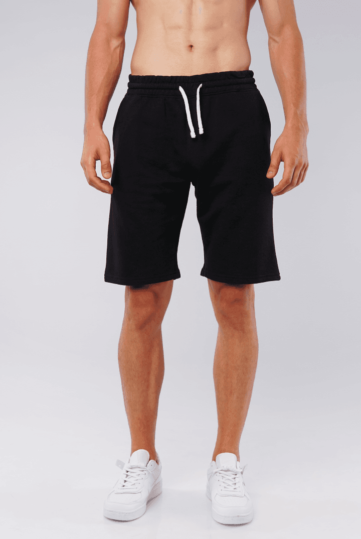 Pitch Black Terry Casual Shorts - Mendeez PK