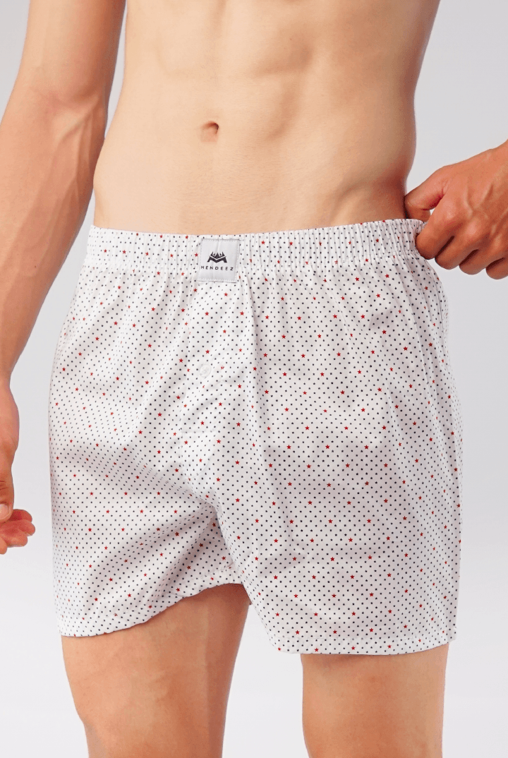 Starred Woven Boxer Shorts - Mendeez PK