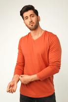 Tawny V-Neck Full Sleeve T-Shirt - Mendeez PK