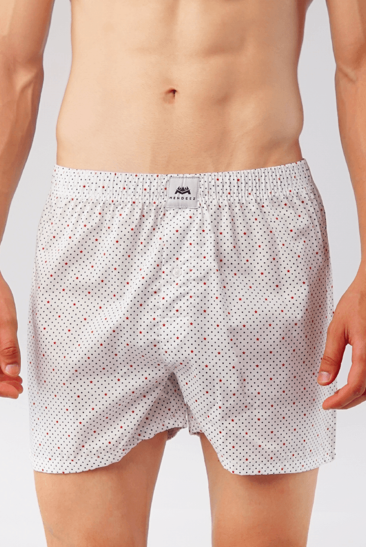 Starred Woven Boxer Shorts - Mendeez PK