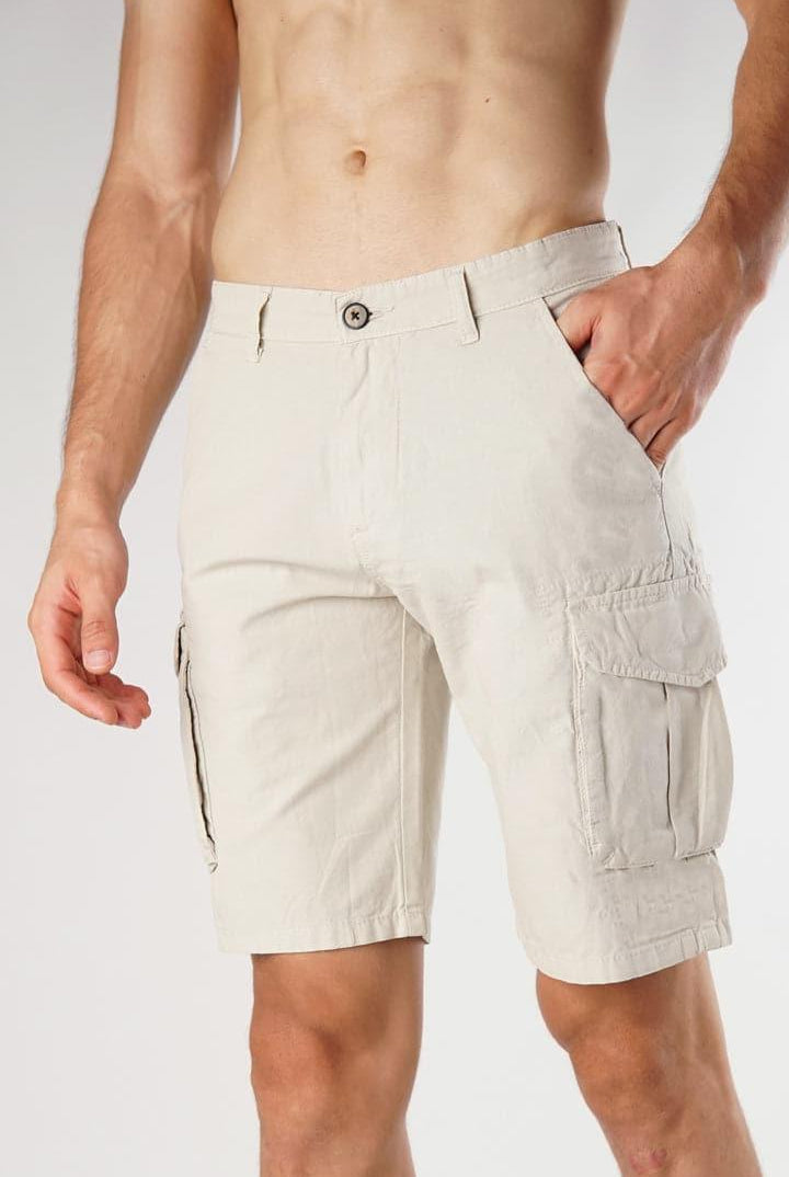 Beige Cargo Shorts - Mendeez PK