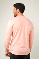 Pastel Pink Full Sleeve Henley T-Shirt - Mendeez PK