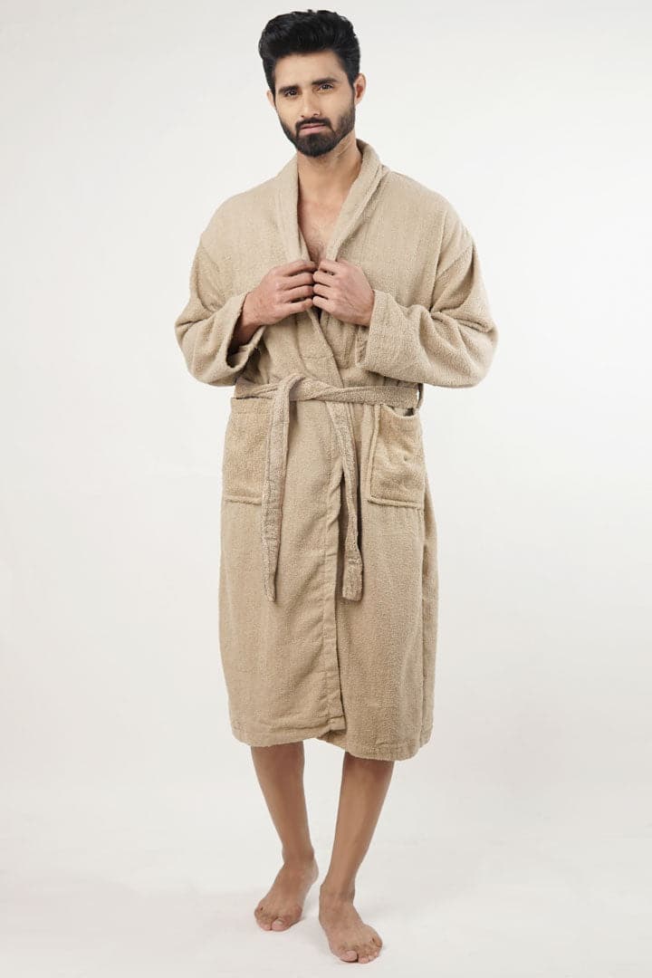 Nod Bathrobe - Beige - Mendeez PK