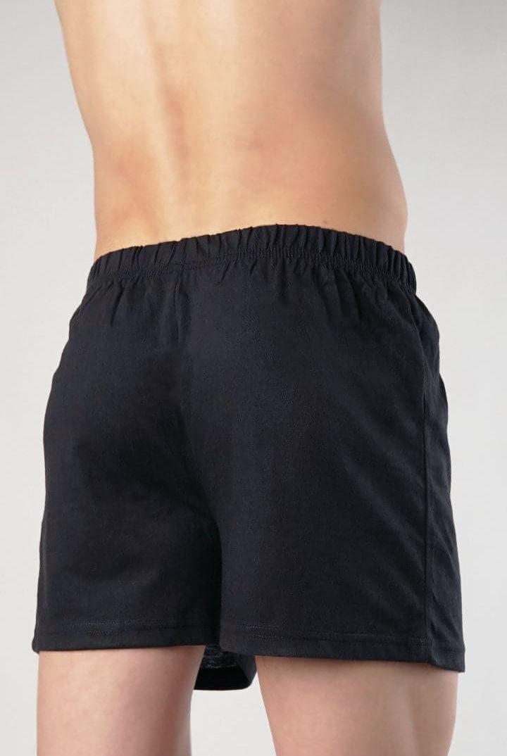 Black Jersey Boxer Shorts-MENDEEZ-Boxers