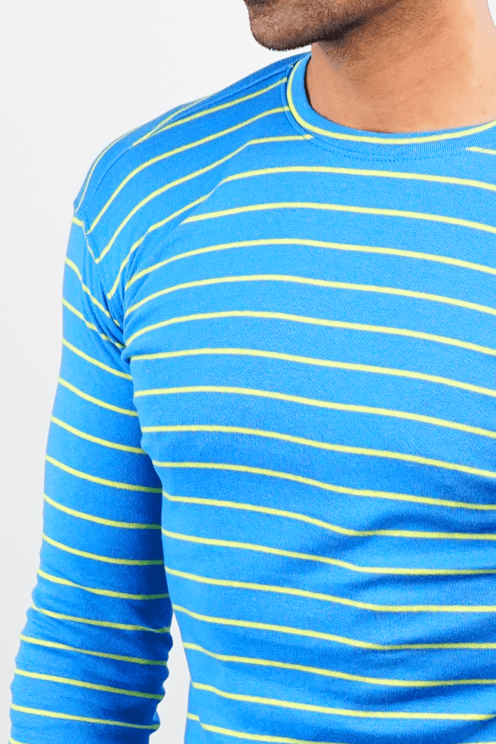 Shades Of Blue Light Ribbed Sweatshirt - Mendeez PK