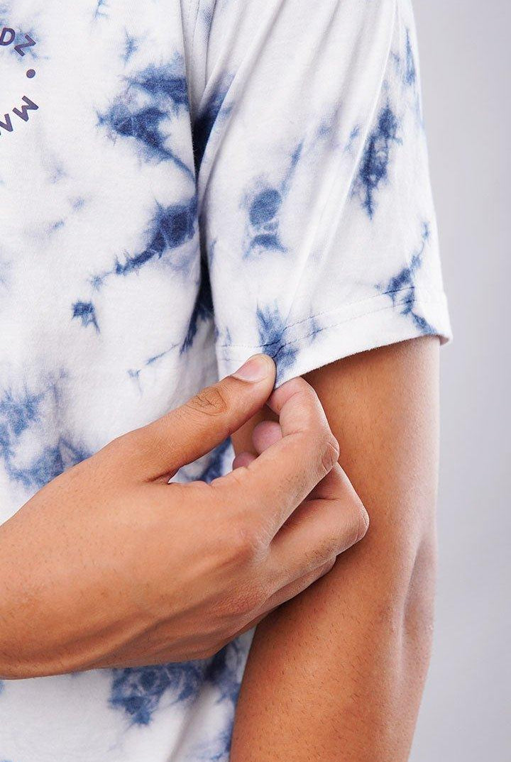 Blue Drizzle Tie and Dye T-shirt-MENDEEZ-T-Shirts