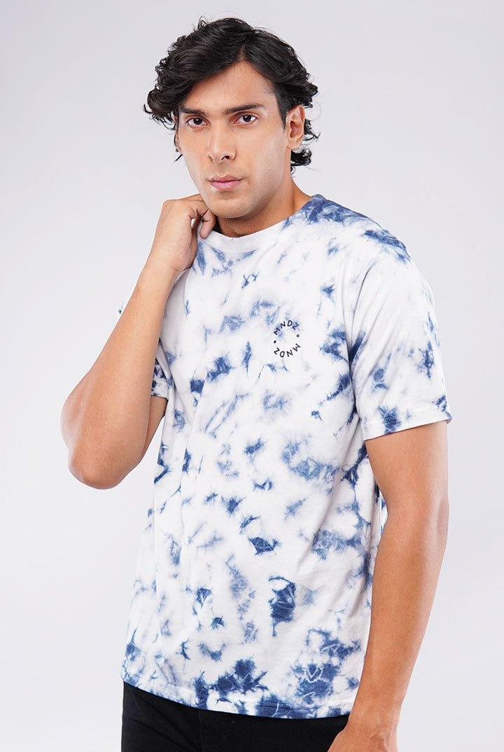 Blue Drizzle Tie and Dye T-shirt-MENDEEZ-T-Shirts