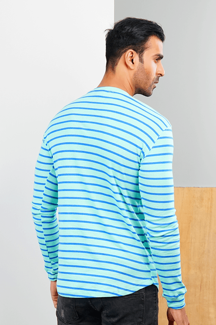 Blues Light Ribbed Sweatshirt-MENDEEZ-Sweatshirts