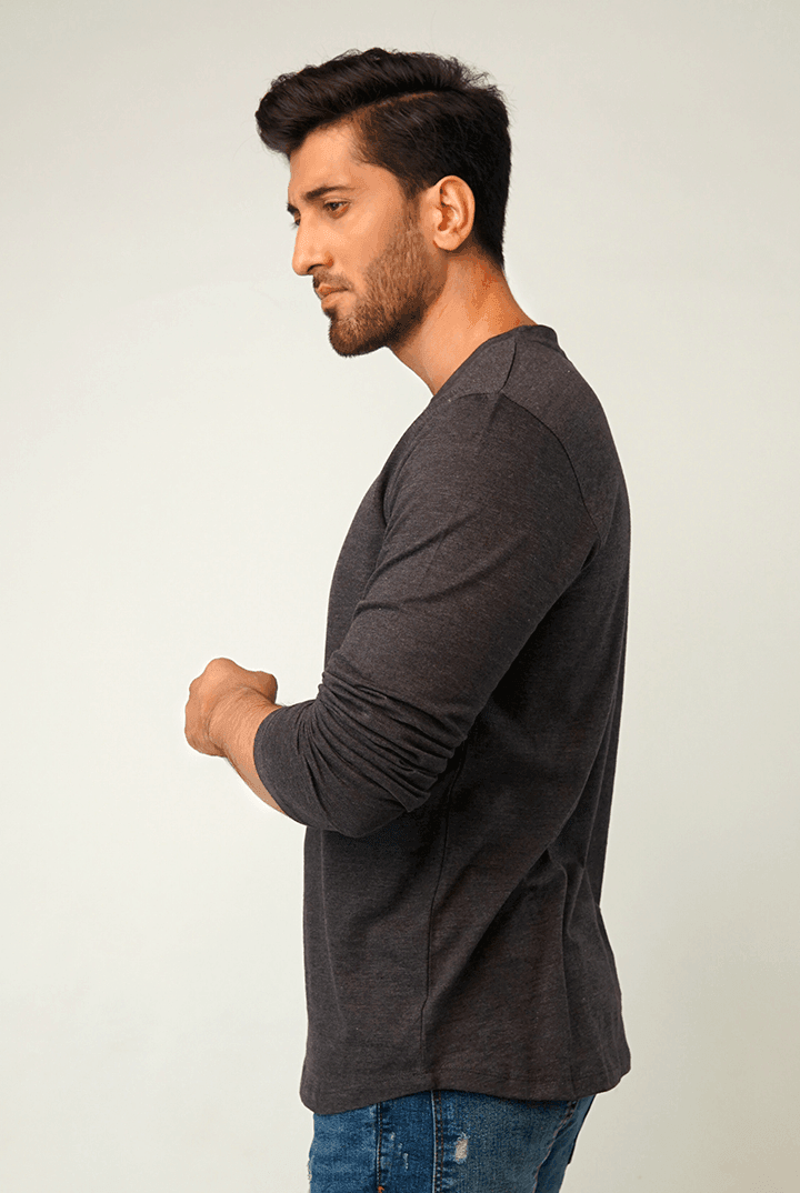 Bruise V-neck Full Sleeve T-Shirt-MENDEEZ-T-Shirts