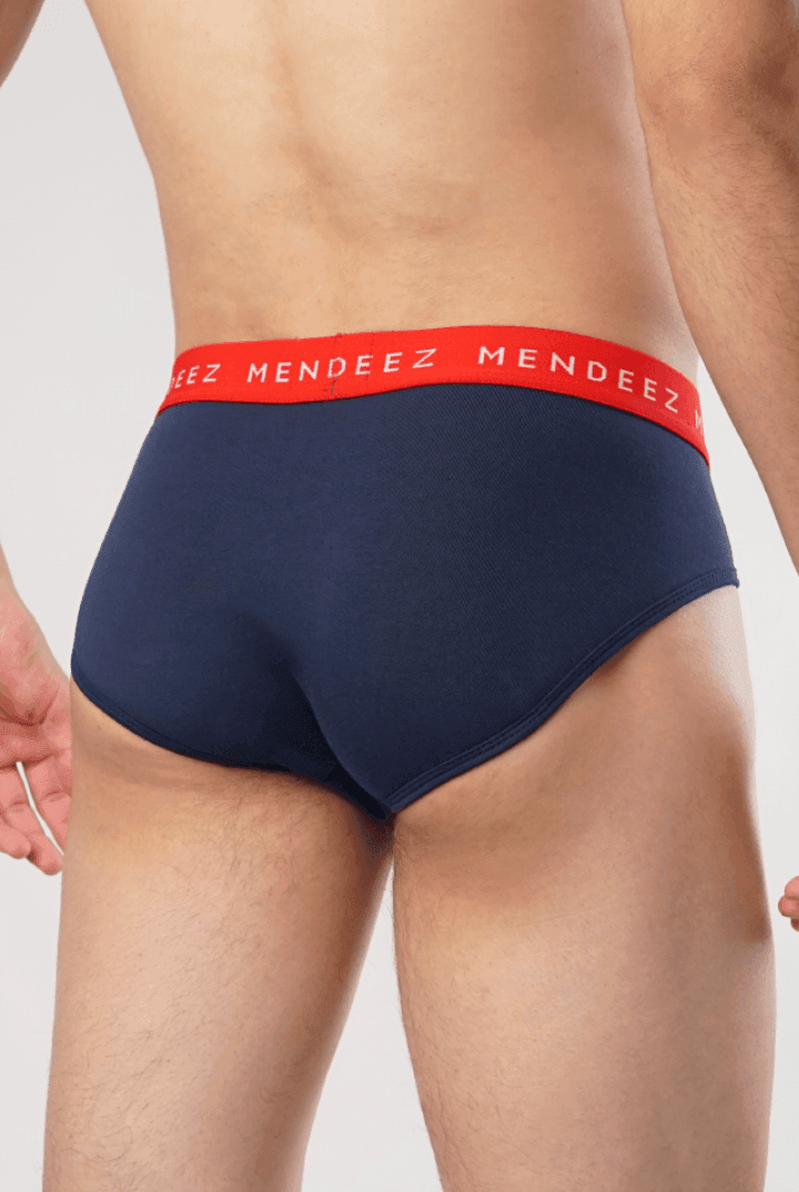Classic Solid Colored Jacquard Briefs - Pack of 3-MENDEEZ-Brief