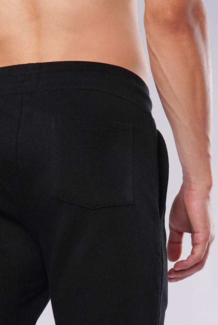 Deep Black Terry Shorts-MENDEEZ-Shorts