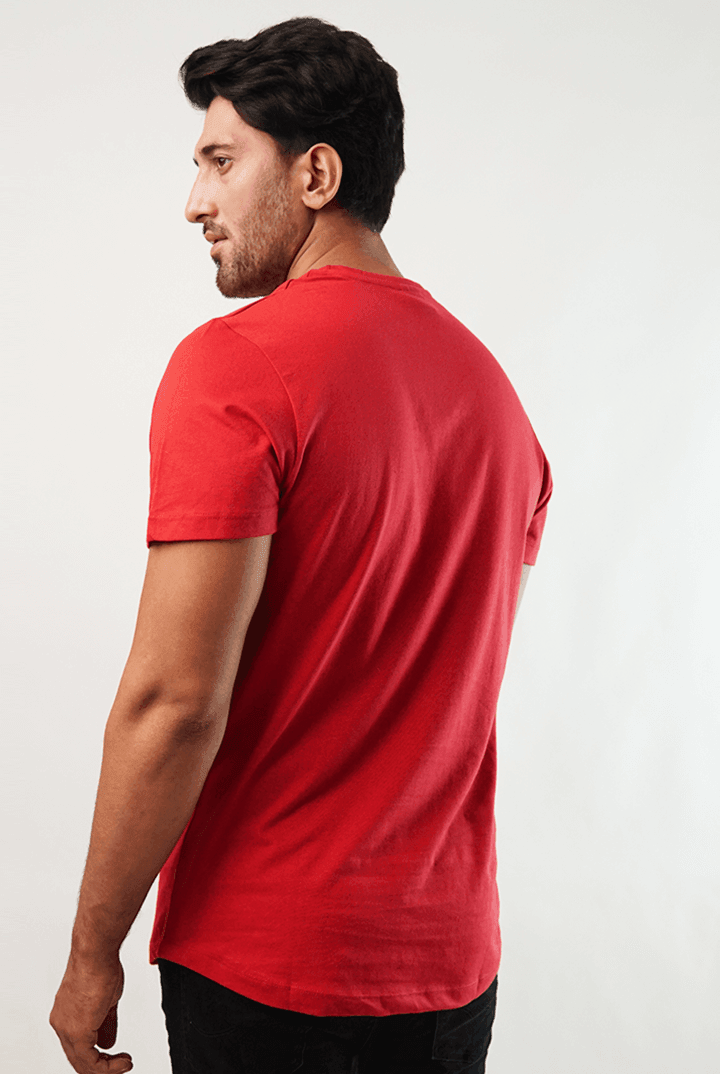 Dreich Crew Neck T-shirt - Red - MENDEEZ (4789169684589)