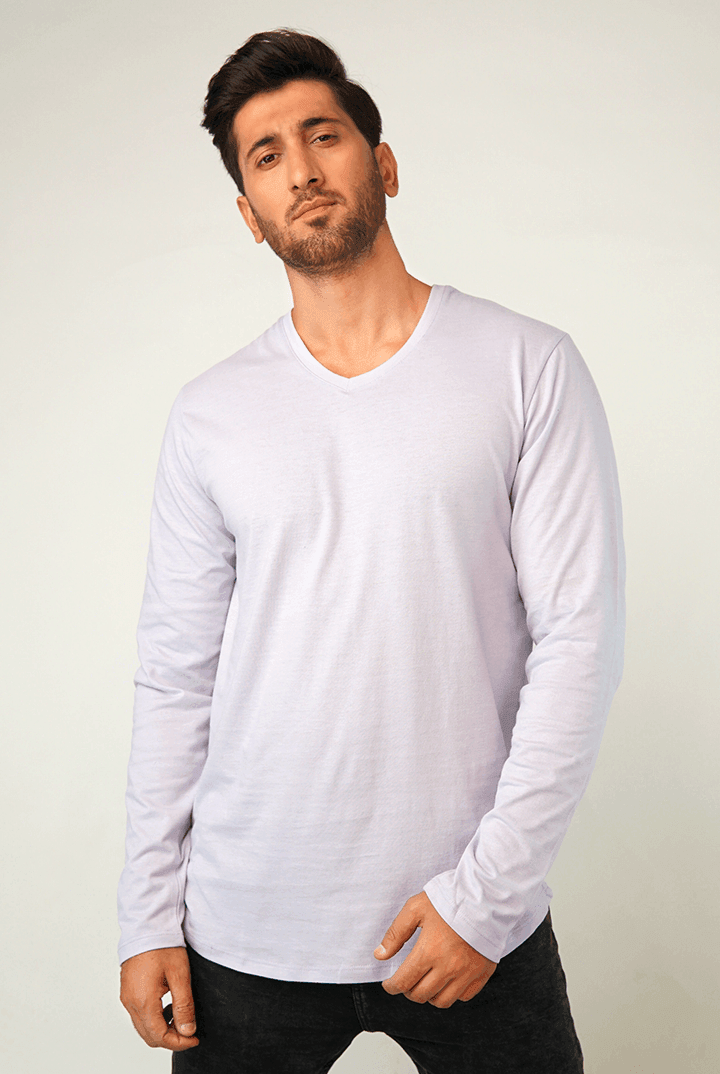 Esch V-neck Full Sleeve T-Shirt-MENDEEZ-T-Shirts