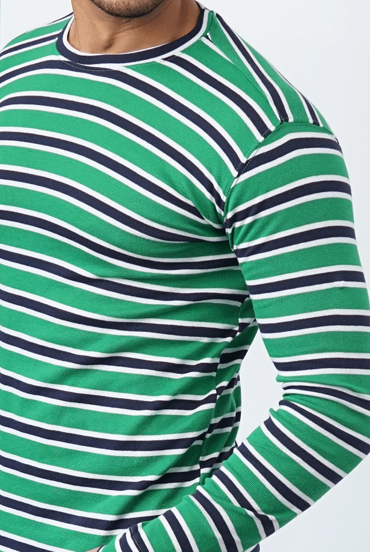 Green and Blue Striped Sweatshirt - Mendeez PK