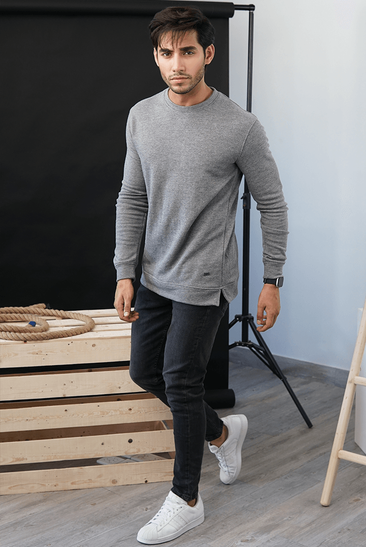 Gray Terry Sweatshirt - Mendeez PK