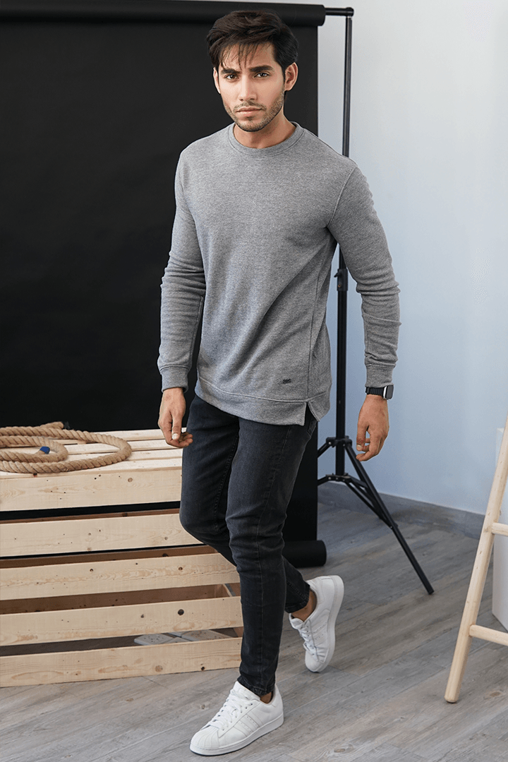 Gray Terry Sweatshirt - Mendeez PK