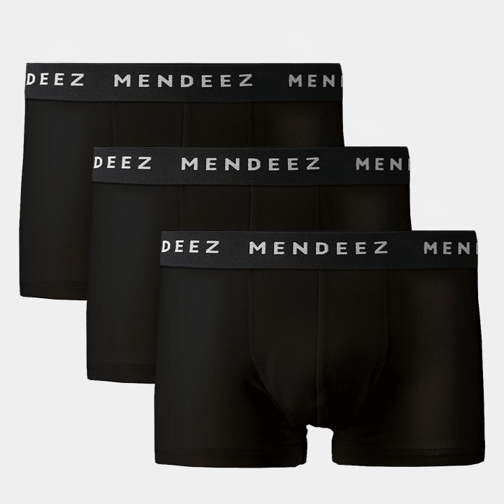 Jacquard Boxer Trunks - Pack of 3 - Black-MENDEEZ-Trunks