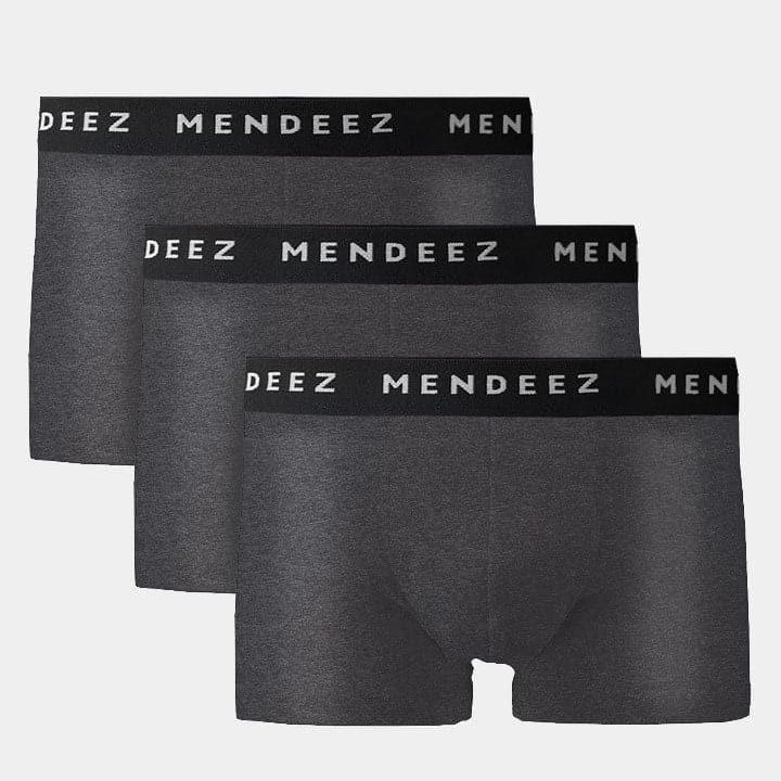 Jacquard Boxer Trunks - Pack of 3 - Charcoal-MENDEEZ-Trunks