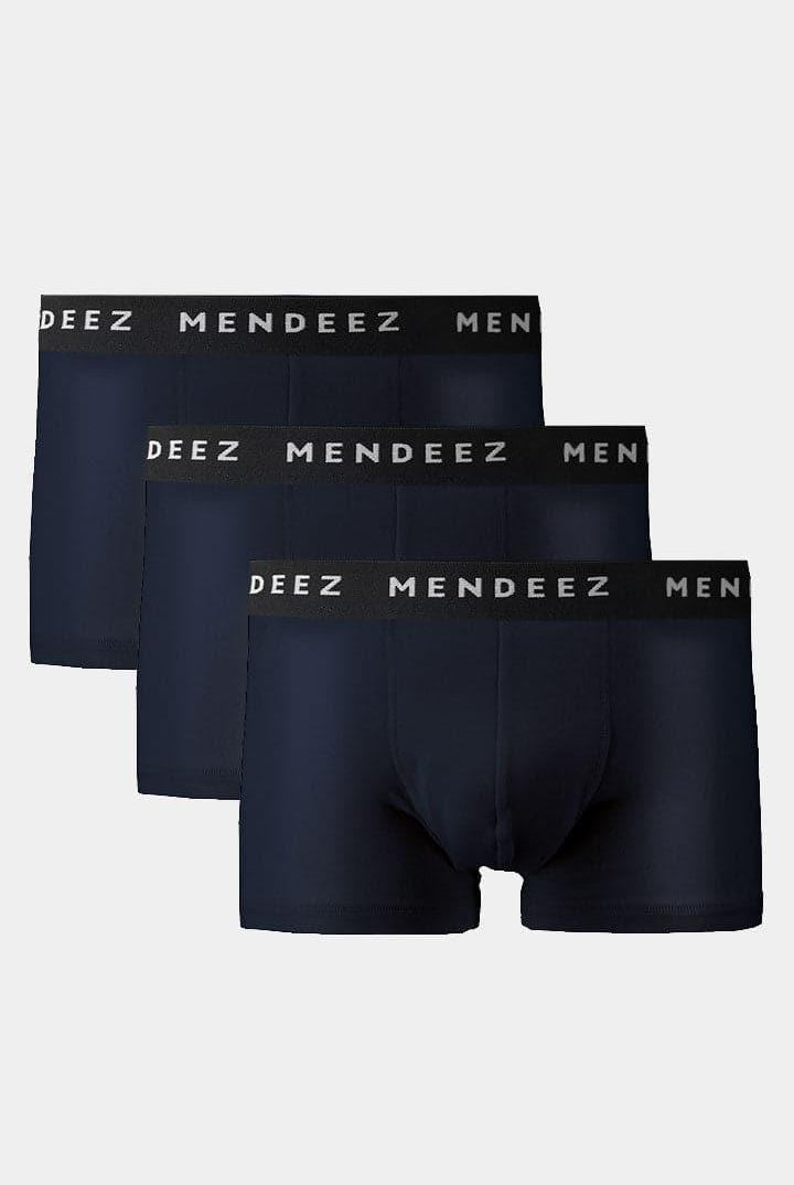 Jacquard Boxer Trunks - Pack of 3 - Navy Blue-MENDEEZ-Trunks