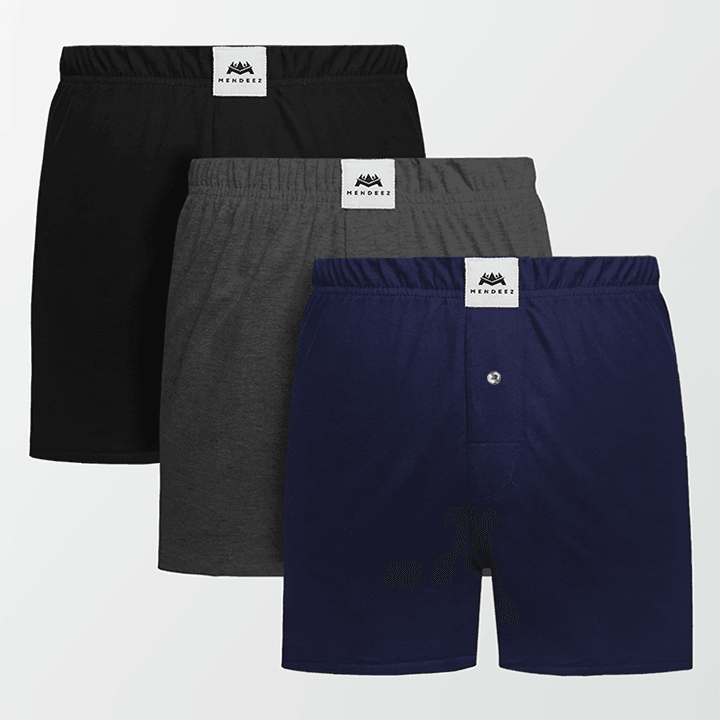Jersey Boxer Shorts - Pack of 3 Colors-MENDEEZ-Boxers
