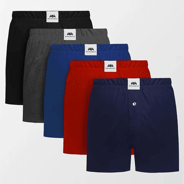 Jersey Boxer Shorts - Pack of 5-MENDEEZ-Boxers